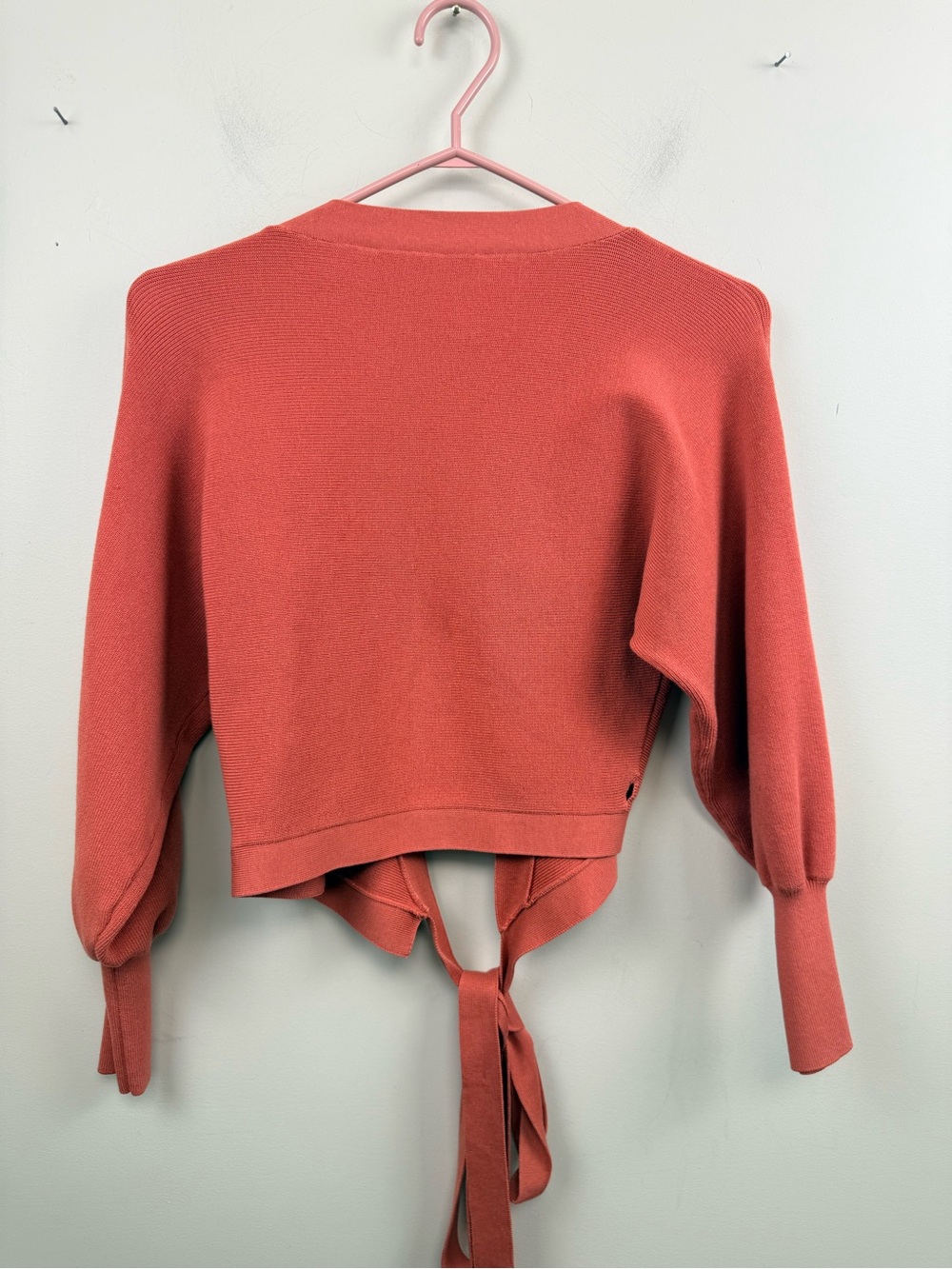 ba&sh Coral Tie-Front Bolero Cardigan 0 - Picture 8 of 13